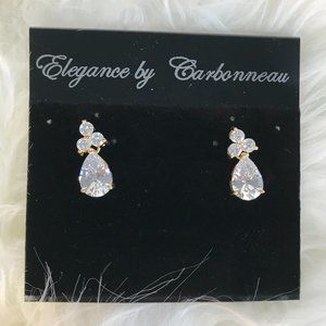 Elegance Wedding Prom Cubic Zirconia Drop Pierced Earrings